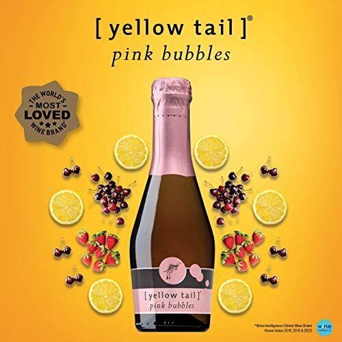 行貨 Yellow Tail Bubble Rose Wine 澳洲粉紅氣泡酒 200ml #14010806#PARTY必備 #VEGAN#行貨