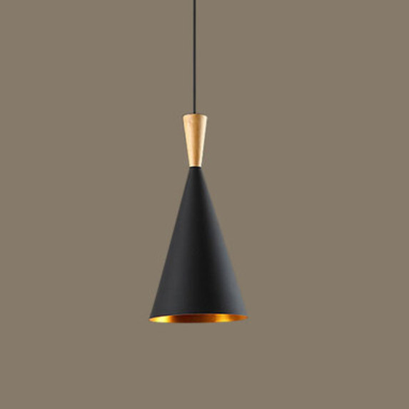 北歐個性創意吊燈（黑色加木A款）#M281_016_020