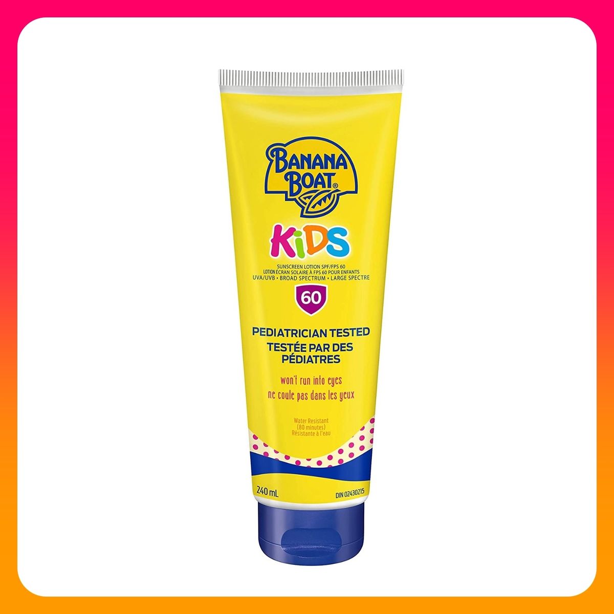 兒童防曬霜 防曬乳 SPF60 240ml 大支裝 (平行進口 (效期:10/2025*)