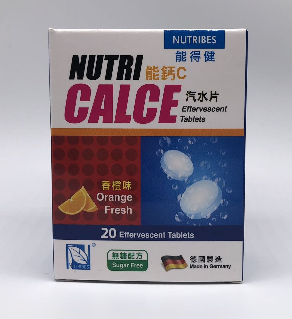 能得健 NUTRIBES 能鈣c 汽水片(香橙味)20片