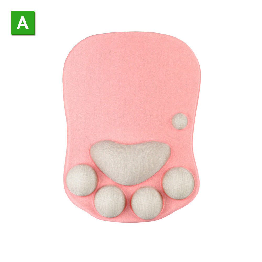 3D Funny Cat Meat Pad Hand Pillow Mouse Pad (Protruding Pad Hand Pillow) Silicone Hand Pillow Pink