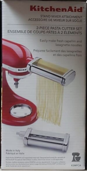 KitchenAid  Pasta Cutter 2 Pieces Attachment Set Made in Italy