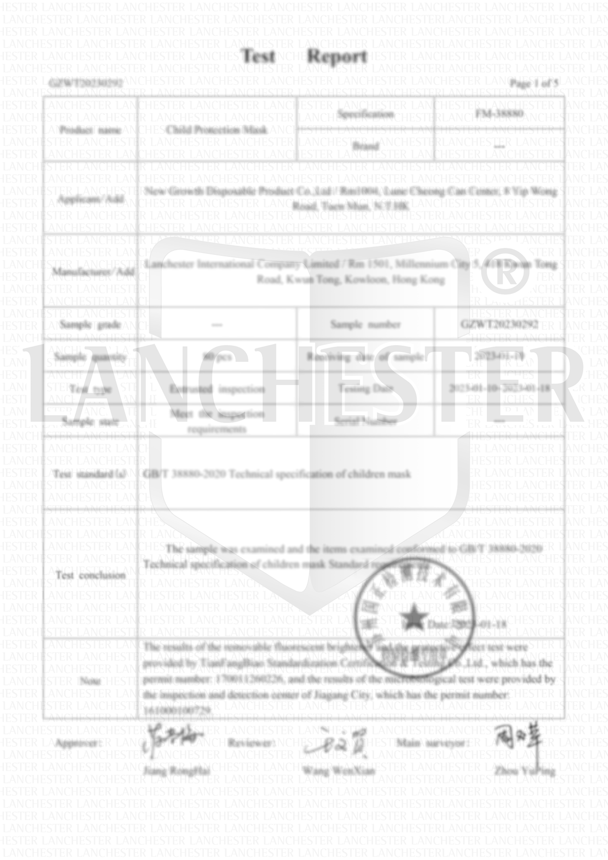 LANCHESTER 【KN95 Series】4 Ply Toddler KN95 Disposable 3D Protective