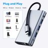 Type-c smart docking station eight-in-one dual HDMI+VGA+USB expansion split-screen hub HUB 