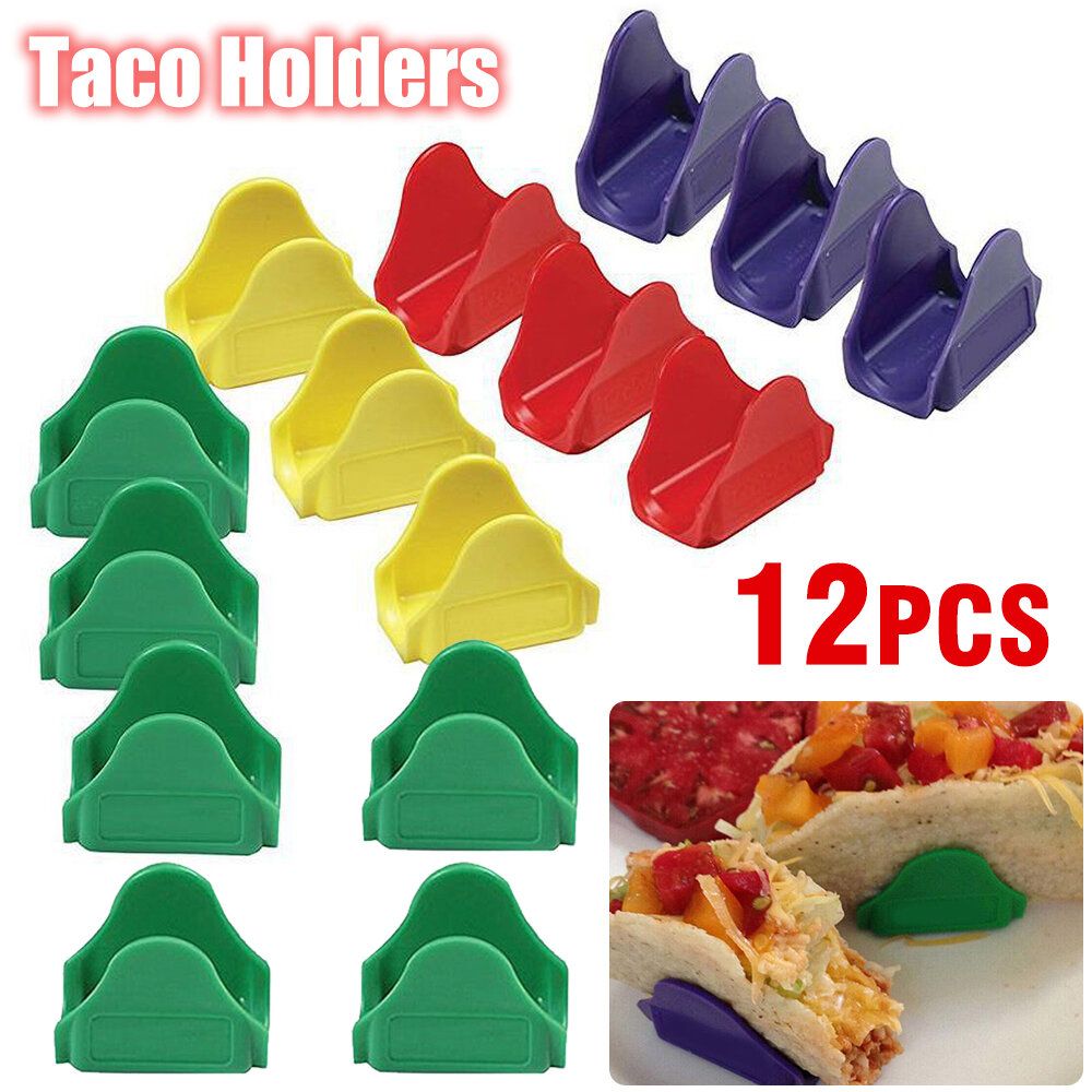 12pcs Hard Plastic Shell Holders Serving Stand Taco Proper New