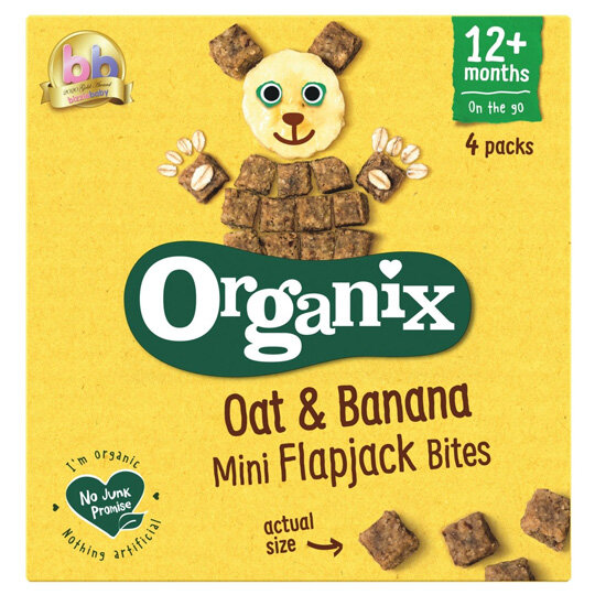 Oat & Banana Organic Mini Flapjack Bites 4 x 20g (parallel)