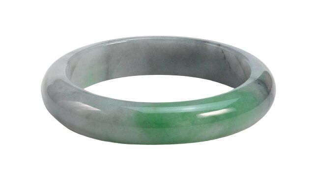 緬甸A貨翡翠 冰糯種烏雞飄陽綠手鐲