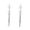 Göessele: rhodium plating, crystal bead, fish hook earrings