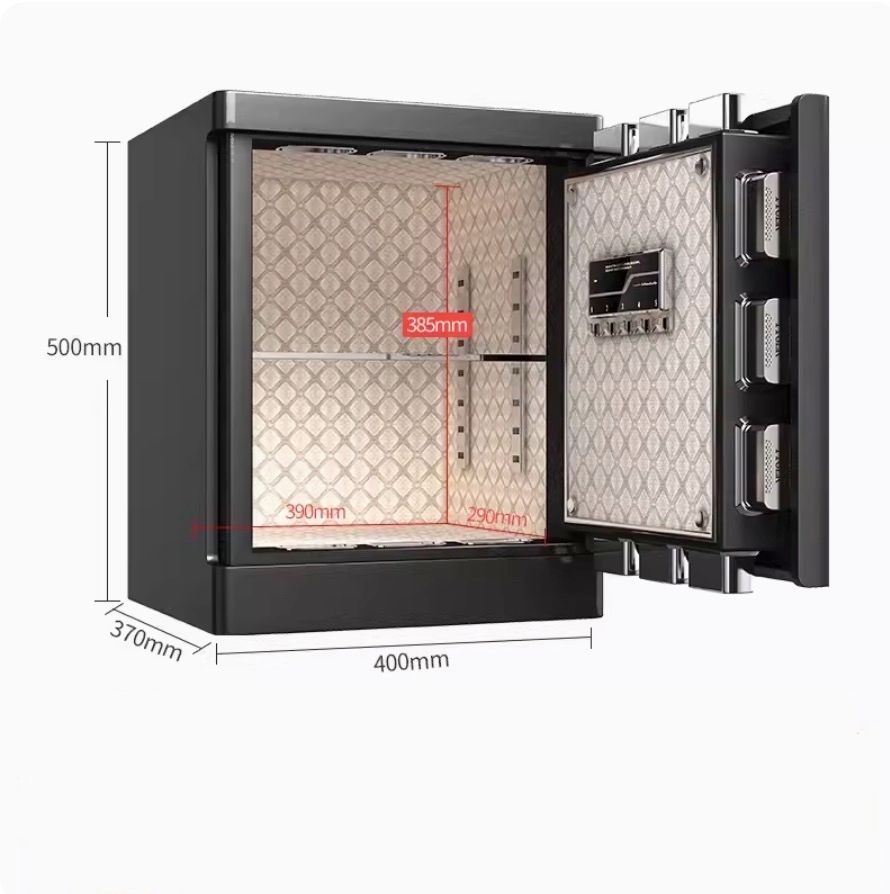 曲面防撬大型夾萬（高50CM-睿智黑-陞級曲面防撬）