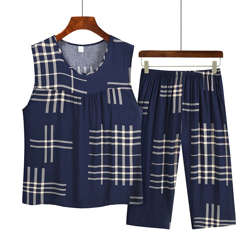 老年人無袖背心套裝( XL-3XL碼 4號色）【下單後請聯絡客服確認發貨尺碼】F001099209