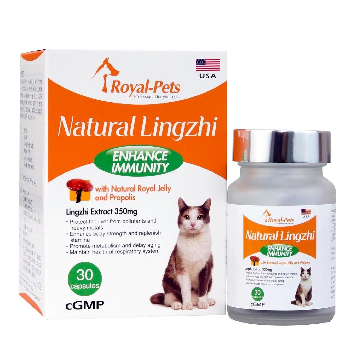 Natural Lingzhi for Cats 30 capsules