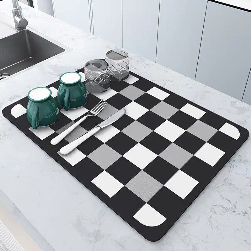 【2PCS｜Diatomaceous Earth】Diatomite Drying Mats for Kitchen Counter Kitchen Dish 