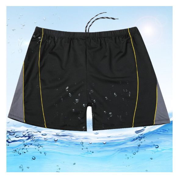 成人平角寬鬆保守泳褲【3XL-5XL碼】【灰色】(下單後聯絡客服確認發貨尺碼) #H161023644