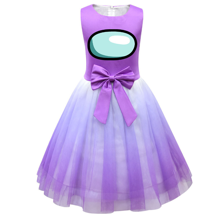 網紗連衣裙（80317紫色）（尺碼：100-150）（下單後聯絡客服確認發貨尺碼）#M354003363