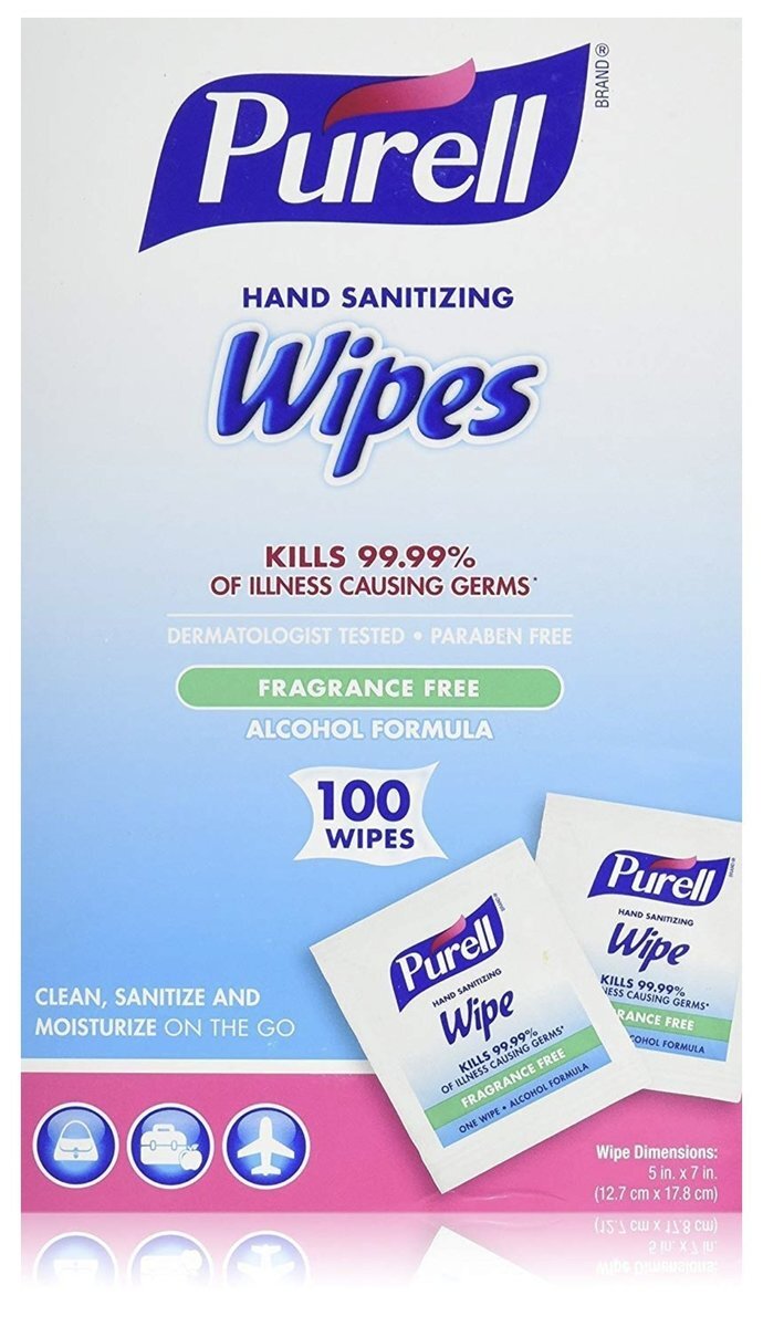 PURELL Hand Sanitizing Wipes, Alcohol Formula, Fragrance Free