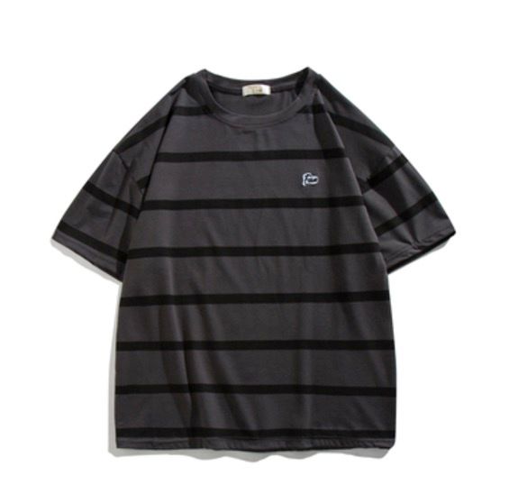 寬鬆圓領百搭半袖T卹(灰色,M-2XL碼)【下單後請聯絡客服確認發貨尺碼】#F256003023