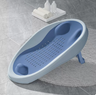 寶寶洗澡浴盆支撐架（TPE軟膠【靜謐藍】適合0-12月）#N19_045_072