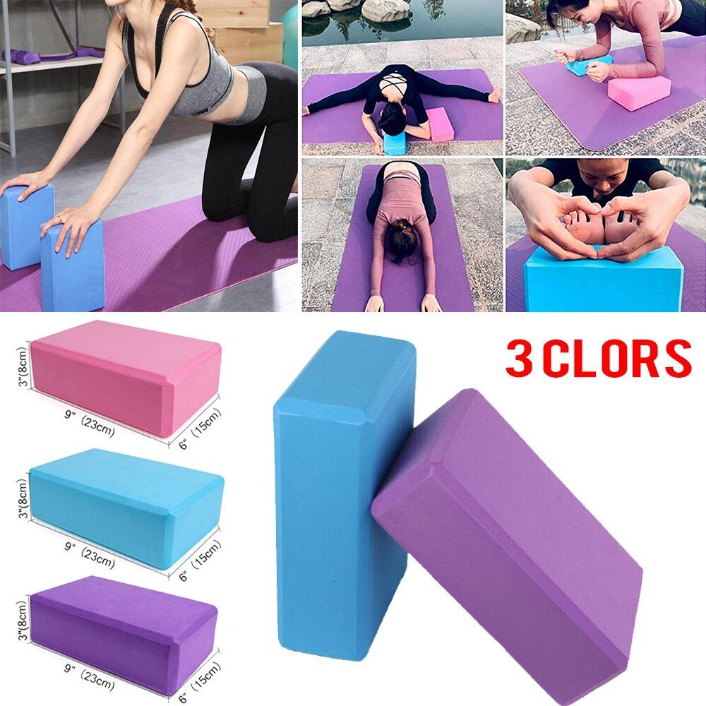 1PCS Yoga Block Brick Foaming Home Exercise Practice Fitness Gym Sport Tool
