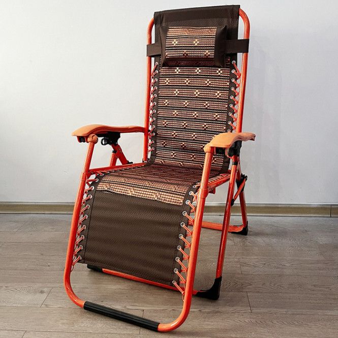 摺疊椅清爽和透氣椅子頂部光滑扶手設計摺疊使用(金色 B)