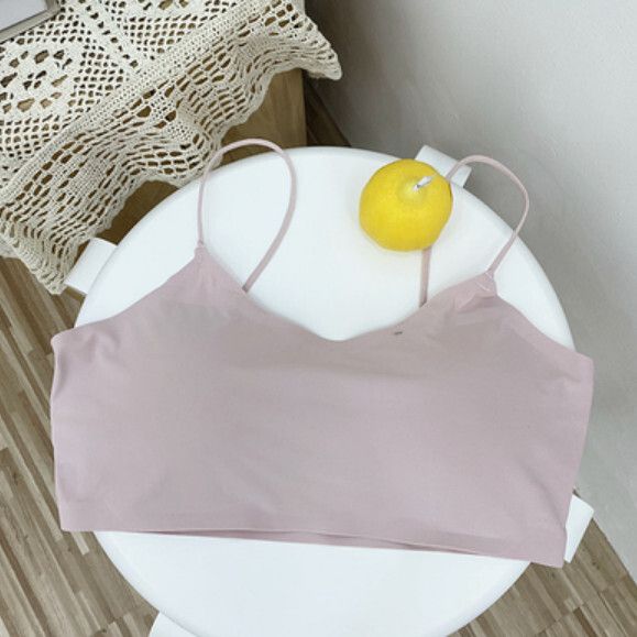 冰絲細肩帶胸圍內衣（粉色）【均碼】#F148048676