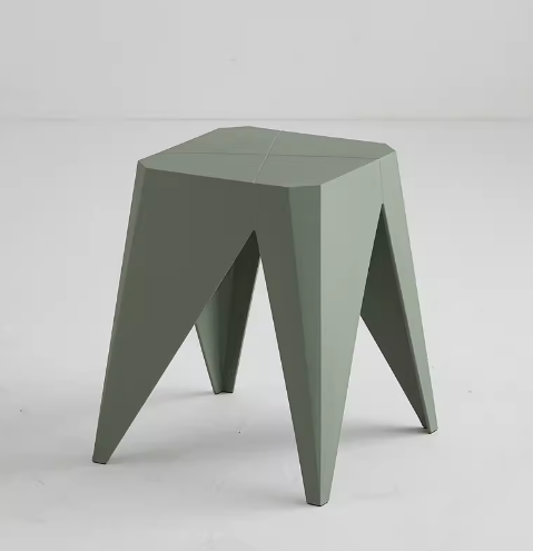 簡約加厚四方塑料凳子(綠色)(尺寸:38*44.5*30CM)