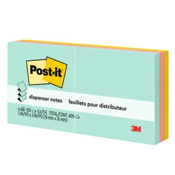 Post-it® Pop-up Notes R330-AP, 3"x3",  Marseille Collection (Random Packaging Delivery)