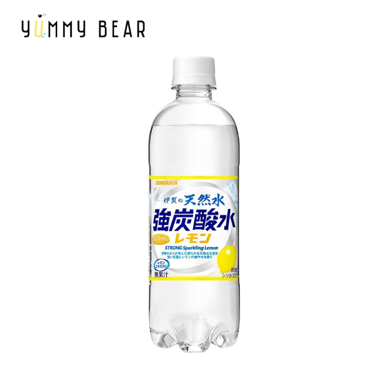 日本伊賀天然水強炭酸水 - 檸檬味 500ml（平行進口-EXP:2026/08/05)