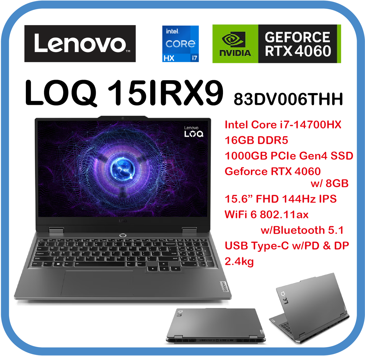 RTX4060搭載ゲーミング 完全新品未使用 lenovo loq 15irx9 （Lenovo 