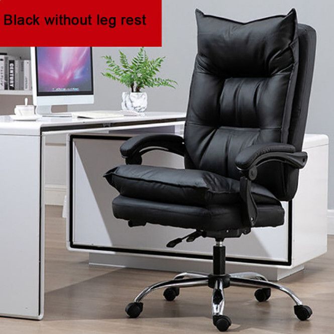 電腦椅 舒適椅柔軟精緻雙靠墊椅(黑色基本版)#H099023302