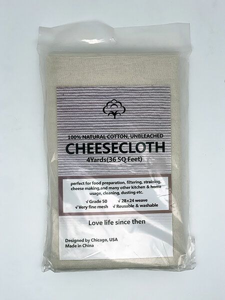 !00% Natural Cotton Unbleached Cheesecloth 4 Yards(36 SQ Feet)