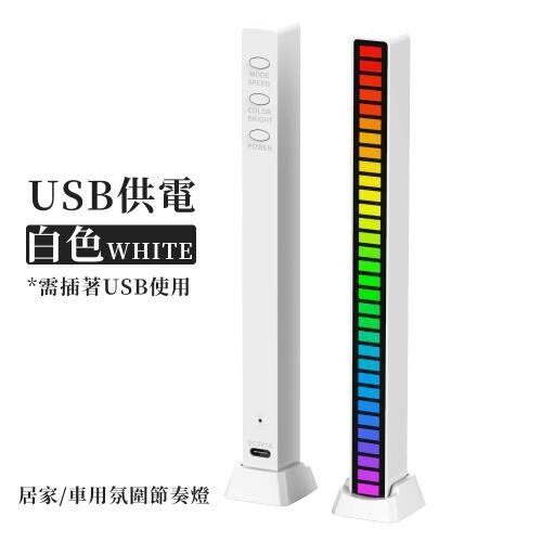 RGB Voice-Activated Lights (White/ 1 Pair) KP004｜Music Light｜Induction Lamp｜Voice Controlled LED