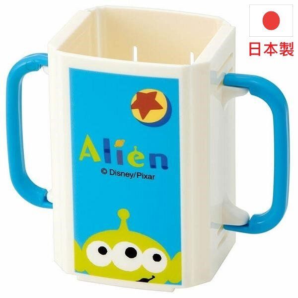 (Toy Story Alien) Made in Japan Skater Collapsible Paper Pack Drink Holder for Toddlers (w/ Handles)