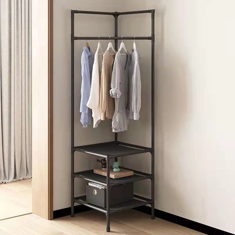 (Three -layer black) corner hat rack
