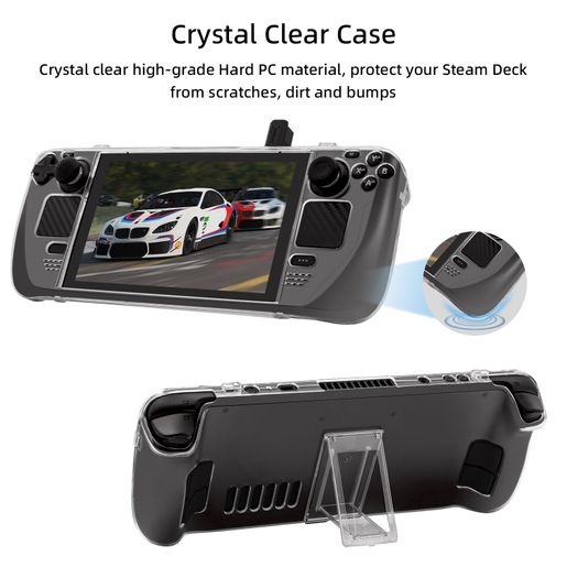 Clear Case for Steam Deck Game Console, Hard PC Protective Case