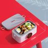 物克 充電式 無線免插加熱飯盒 六檔調節 定時加熱 便當盒FH-1 不鏽鋼內膽可拆卸清洗 (白色）