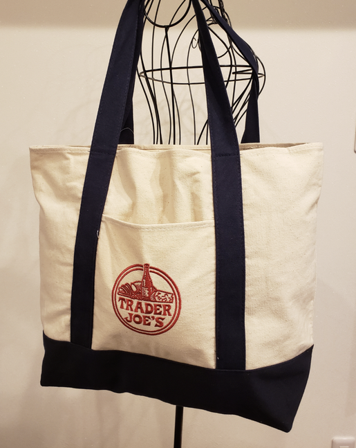 Trader joe's canvas hot sale tote bag