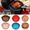 Red 20cm Round Air Fryer Silicone Bakeware Food Grade Silicone High Temperature Resistant Baking 
