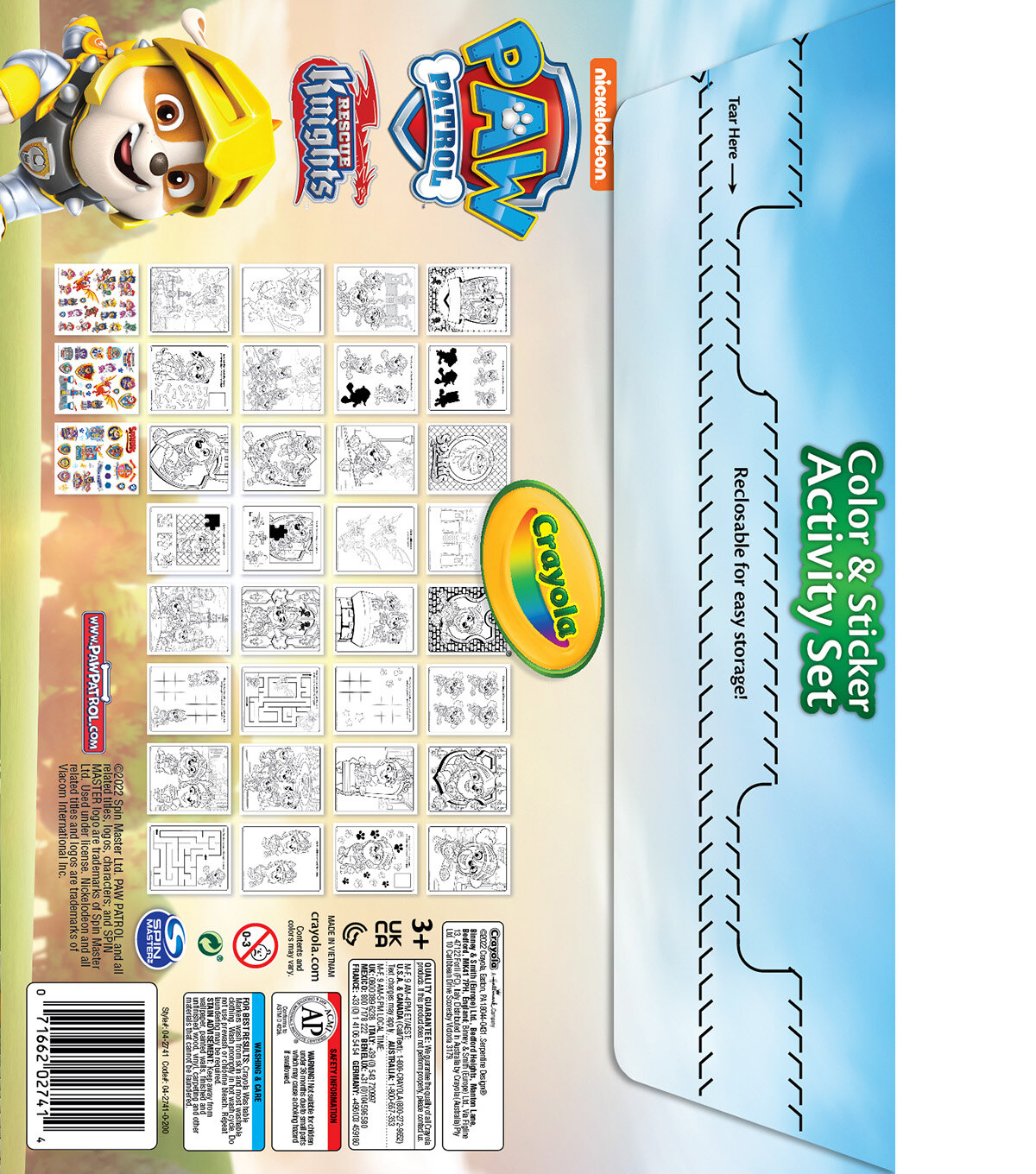 Crayola Paw Patrol Color & Sticker Activity Set