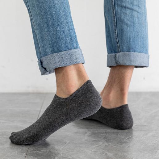 全城熱賣, [Black][3 Pairs] Men's Boat Socks - Heel with Anti-slip Rubber