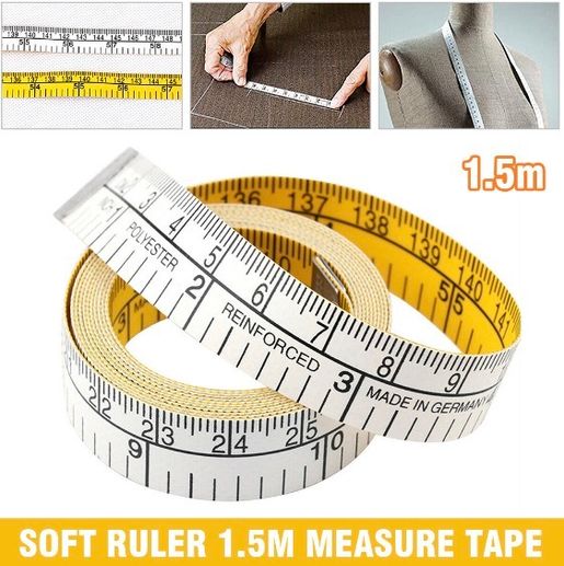 Measuring Tape Clothes Soft Ruler 1.5m 60inch - China Tailor's Tape and  Soft Ruler price