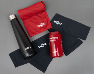 SHOKZ 運動套裝: 不鏽鋼水樽、運動冰巾以及運動冰袖 