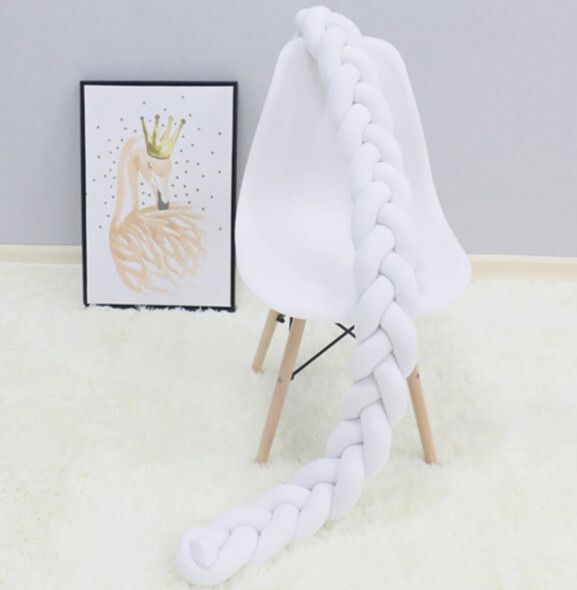 麻花辮防撞床圍 抱枕（NO1純白）（100cm 三股）#H257020212