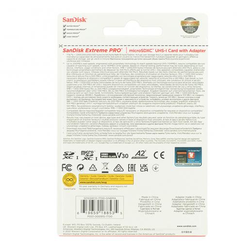 SanDisk 1TB Extreme Pro microSDXC UHS-I Memory Card - SDSQXCD-1T00