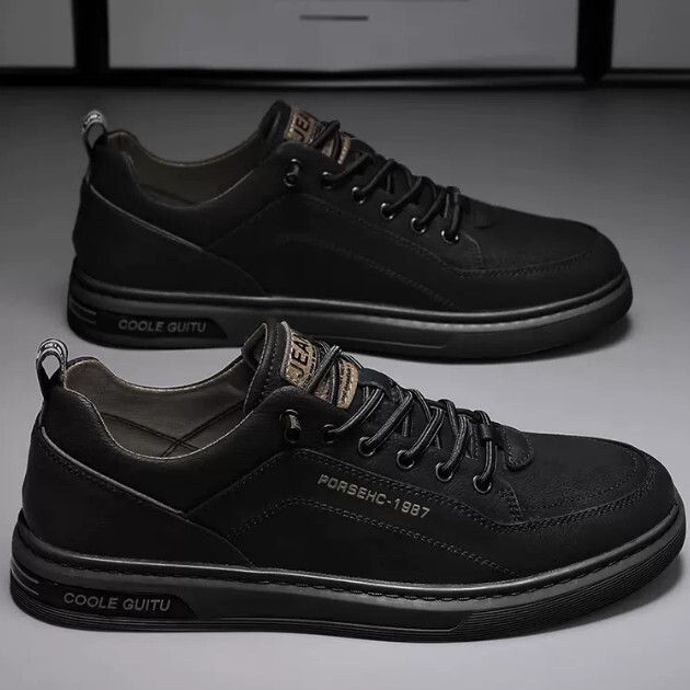 休閒平板鞋【全黑】尺碼【39碼-44碼】【下單後聯絡客服確認發貨尺碼】#F004008717