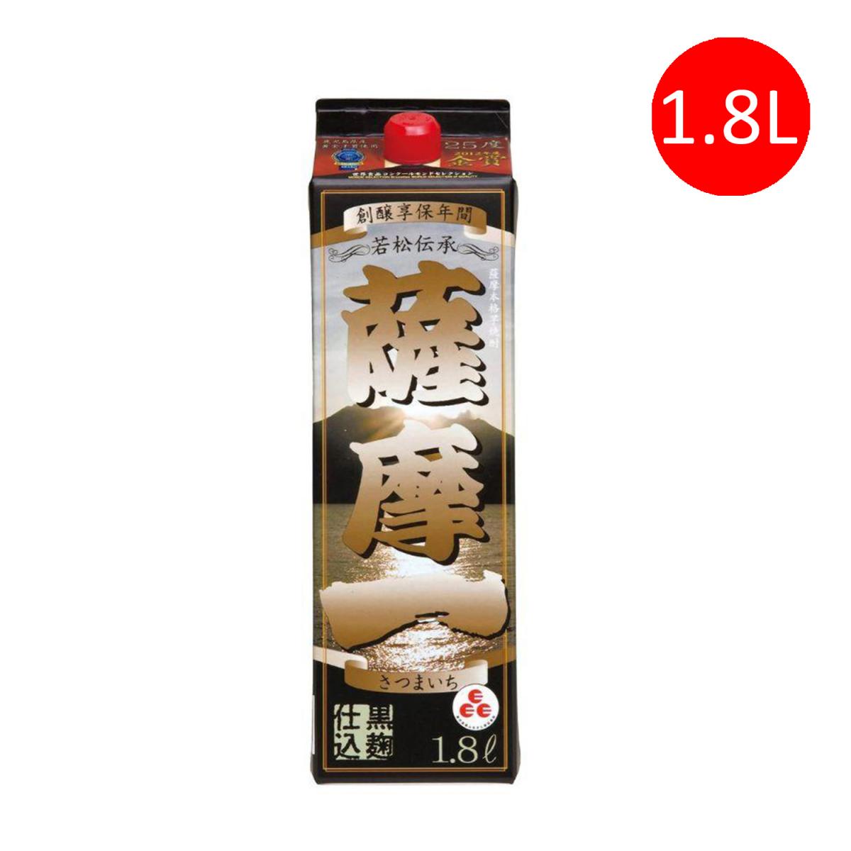 日本製 若松酒造 薩摩一 本格芋燒酎 燒酒 1.8L 盒裝 [9454]
