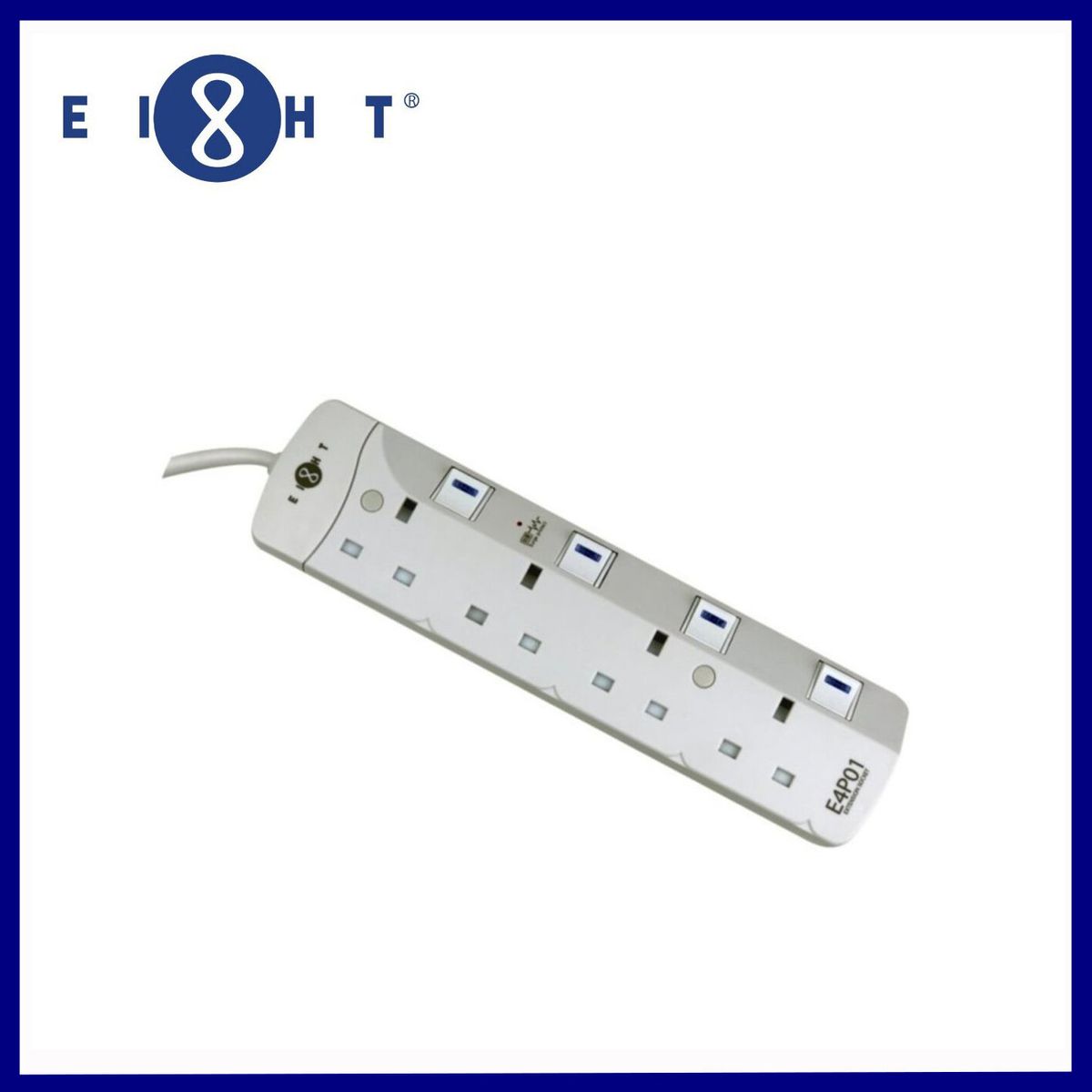 EIGHT | E4P01 4 Outlets Power Socket - WHITE | HKTVmall The Largest HK ...