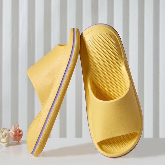 回彈軟底涼拖鞋女（黃色(36_45碼)(下單後聯繫客服確認發貨尺碼）