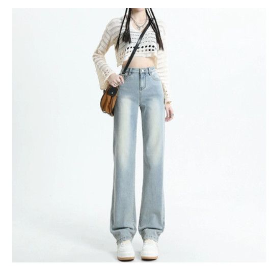 直筒牛仔褲（水洗藍加長高品質版）[尺碼：XS-2XL][下單後聯絡客服確認發貨尺碼]#F288002557