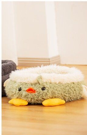 M size (Green duck (long-haired king velvet)) removable and washable mat cat Nest