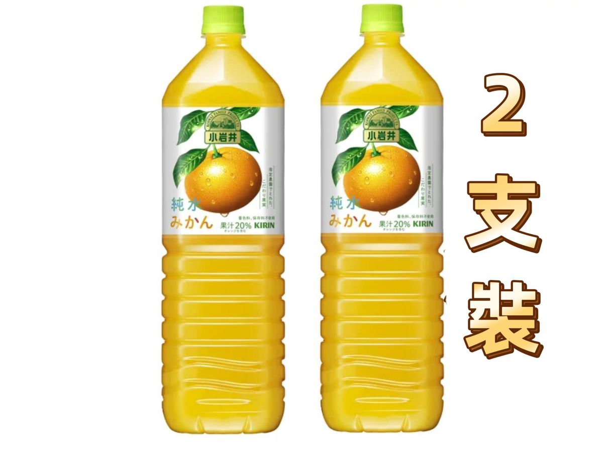 【2PCS】Koiwai Pure Water Orange Juice 1.5Lx2Bottles (4909411077051) arallel import shipped randomly